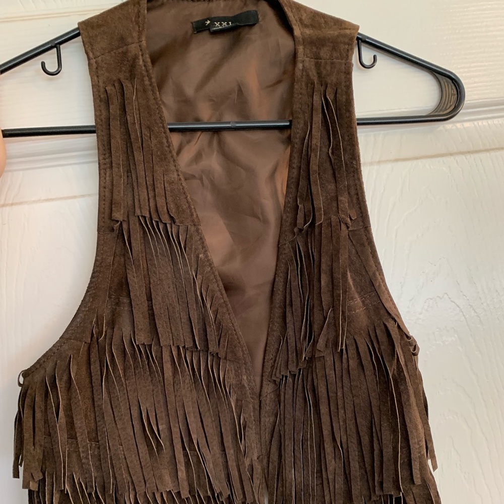 Brown Fringe vest